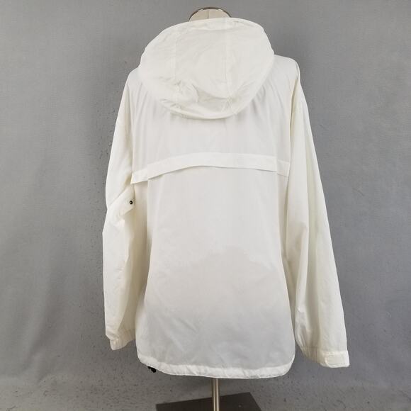 Gap Jacket Mens XL White Summit Anorak Hooded Pullover Nylon Windbreaker Vent - Picture 6 of 14